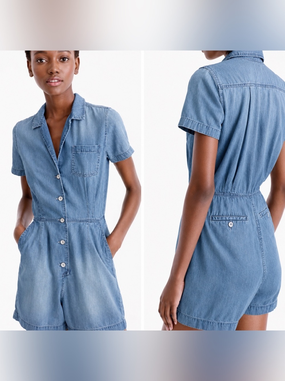 J Crew denim romper, size 2